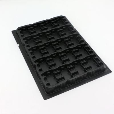 China Custom ESD Rectangle PET Anit-Static PCB Packaging Blister Tray For Component Storage for sale