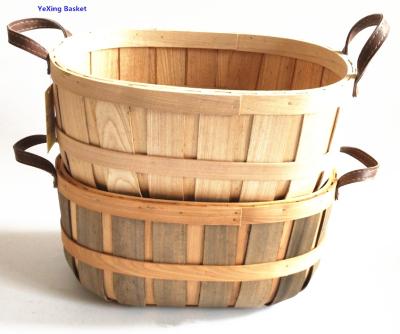 China Festival Sustainable Harvest Christmas Oval Chip Baskets And Bushel Baskets In Hot Sale for sale