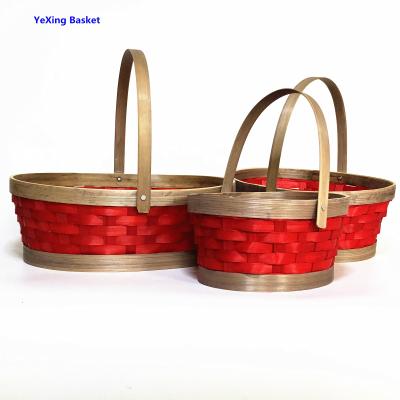 China Christmas Woven Gift Basket Bamboo Eco - Friendly Supply for sale