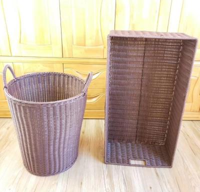 China Sustainable High Quality Hand - Woven Rattan Storage Laundry Basket for sale