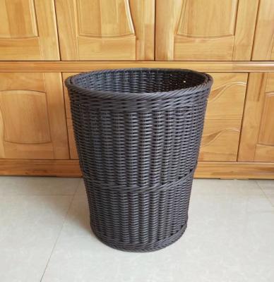 China Factory Quality Handmade Round PP Rattan Basket Storage And Laundry Sustainable for sale