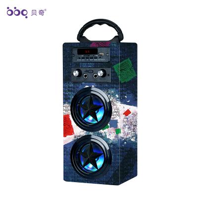 China KBQ 1603A Wireless Portable Karaoke Speaker With Two Mic Port And Led Light for sale