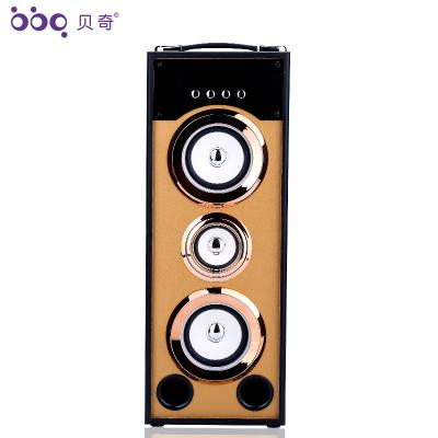 China Mini Hand Free Call Function 3000mAh Big Gold Plating Sound Speaker With LED Light for sale