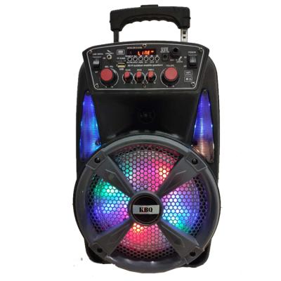 China 8 inch dvd bass MX karaoke cart portable wireless speakers 8 inch outdoor cart 2200mAh 50W for sale