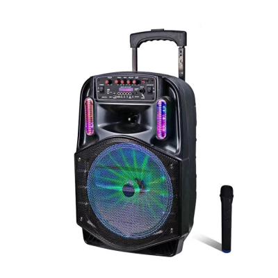 China Best Quality 12 Inch 20W Wireless Plastic With DJ Wireless Outdoor Sound Bass System Karaoke MIC Cart Portable Wireless Speaker for sale