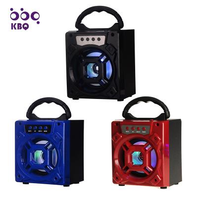 China No KBQ 4inch 5W 600mAh LED Flashing Light Stage Portable TF USB outdoor bluetooth speaker for sale