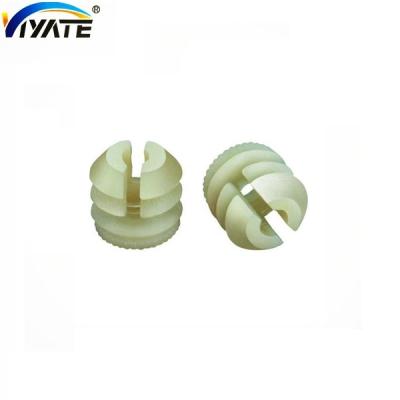 China Modern White Plastic Hidden Plastic Nut Insert/Joint Connector Fitting for sale