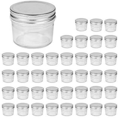 China 4oz Reusable Sealed Jar Jam Cake Mousse Storage Mason Cup Jar Thickening Caviar Glass Jar for sale