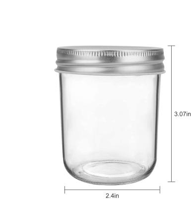 China Wholesale Diamond 8oz 200ml Diamond Glass Bottle Crystal Glass Mason Jar Caviar Jam Jar Cake Yogurt Cup Drinks Milk Tea Cup Food Packing for sale