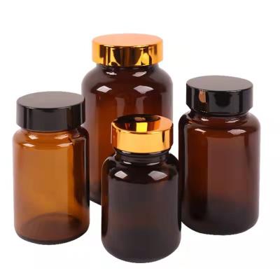 China 60ml-200ml Medicine Capsule Glass Bottle Amber Healthcare Bottle for sale