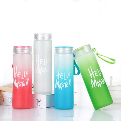 China Wholesale 420ml Viable Colorful Glass Cup Gift Glass Water Mug for sale