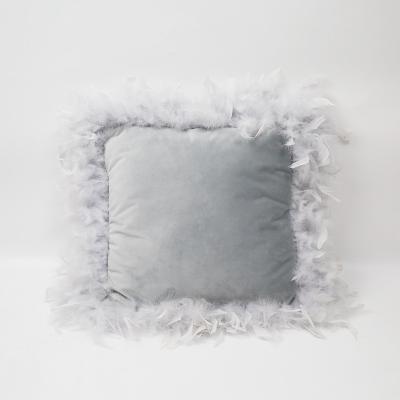 China Good Quality Viable Wholesale Customized Turkey Feather Cushion Sale for sale