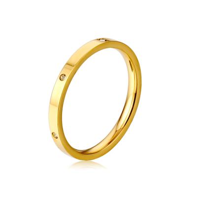 China American Casual/Sporty Fashion Gold Plated CZ Paved Diamond Ring, 18k Gold Ring Woman Jewelry for sale