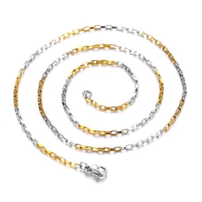 China High quality nickel siver tone cable chain mens womens gold chains stainless steel free gold 2 for jewelry making for sale