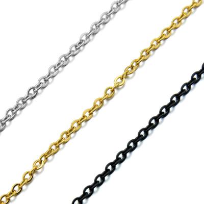 China CLASSIQUE 2021 Fashion Jewelry Gold Plated Necklace Stainless Steel Link Chains For Men Women for sale