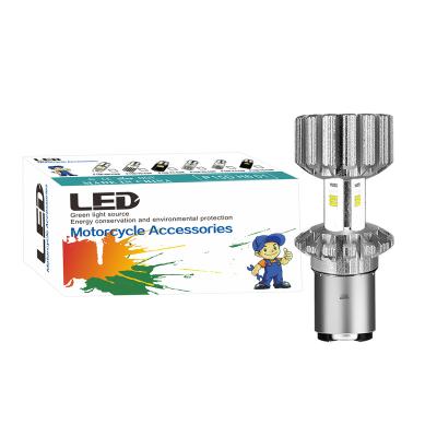 China Motoled Lamp 6500K 18W BA20D CSP Beads LED Motorcycle Headlight Bulb Universal for sale