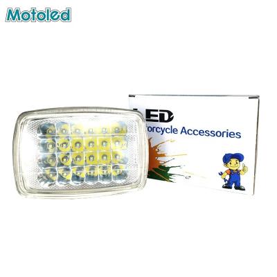 China High Heat Conduction Aluminum/Plastic Glass Glass Beads 24 Square HD Reflector/HD Motoled Motorcycle LED Headlight For GS125 for sale