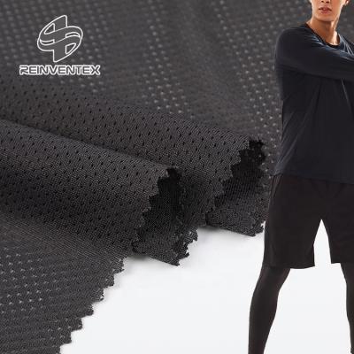 China 9277 Tear-Resistant Sportswear Plain Garment Functional Custom Knit Polyester 100 Mesh Eyelet Fabric Material Antimicrobial Sport Wear for sale