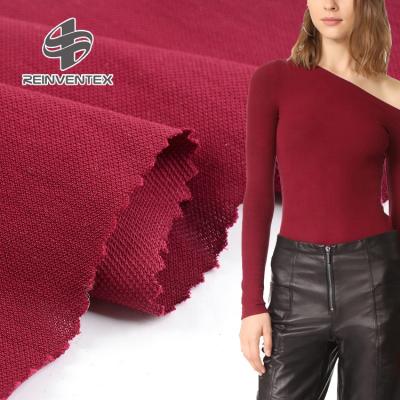 China 1429-1 Knitted Dark Red 40S Jersey MERCERIZED Mercerized Plain 100 Pique Pure Cotton Fabrics Suppliers For Uniform for sale