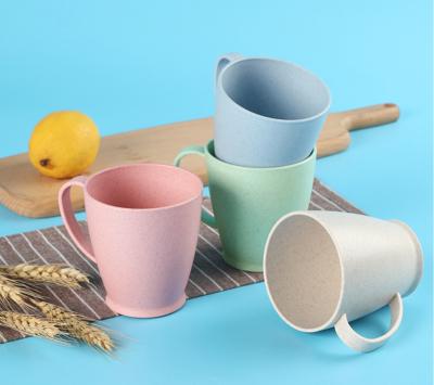 China Viable Multicolor Eco-Friendly Biodegradable Luxury Cup Set Wheat Straw Cups for sale