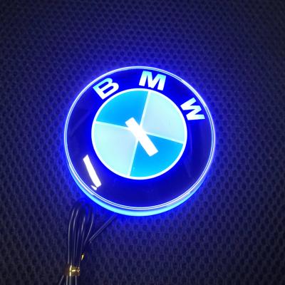 China Blue Car Retrofit 4D LED Light Badge Emblem Logo 82mm For BMW Rear Trunk or Front Bonnet Boot for sale