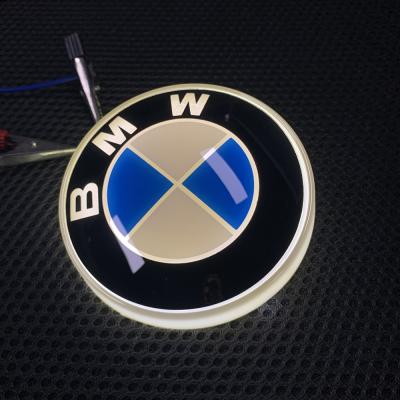 China White Car Retrofit LED Light Badge Emblem Logo 82mm For BMW Rear Trunk Or Front Bonnet Boot for sale