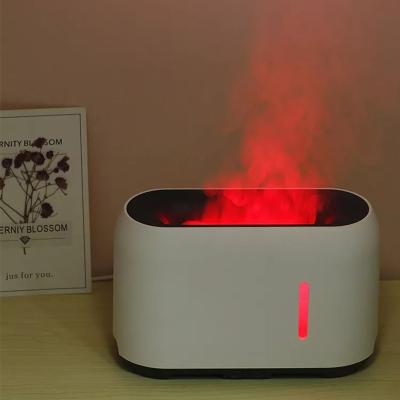 China Household Aroma Diffuser with Flame Effect, 240ml Fire Essential Oil Aroma Humidifier Diffuser with 8 Adjustable Lights and Remote Control for sale