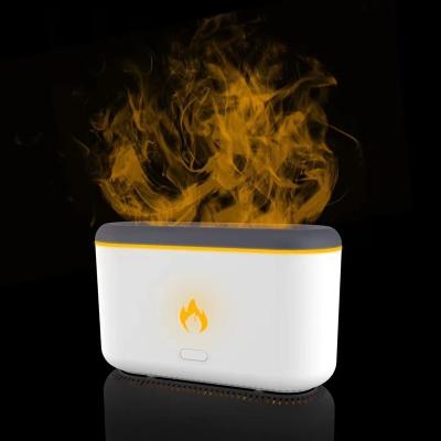 China 2022 New Household Products Desktop Trending Touchable Essential Oil Imitate Ultrasonic LED Flame Diffuser Air Humidifier for sale