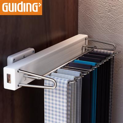 China Garment Over The Door Slide Belt Hanger Wall Mounted Slide Out Expandable Telescoping Metal Tie Rack Best Tie Rack Men's Hanger for sale