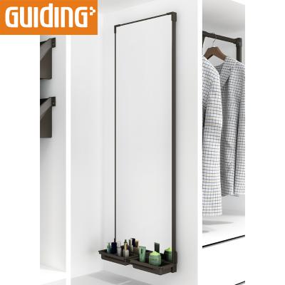 China Cosmetic/Wardrobe/Dressing Easy Rotating Tray Pull Out Closet Wall Installation Mirror Storage Shelf Long Mirror for sale