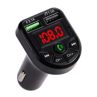 China AUX player. Dual USB Car Charger 2.1A MP3 Music Transmitter Handfree Kit Brands Laptop Car LCD Display FM Transmitter TF Card Wireless U Disk for sale