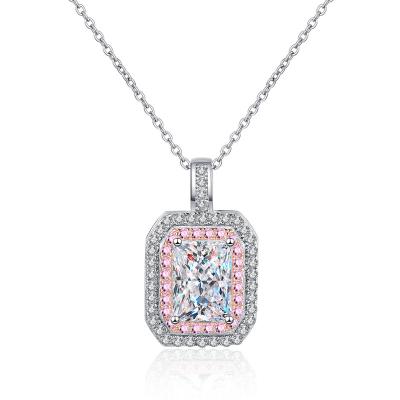 China Nickel-Free Lead-Free Pass Diamond Tester VVS Moissanite Luxury Jewelry 925 Sterling Silver  Pendant Necklace for sale