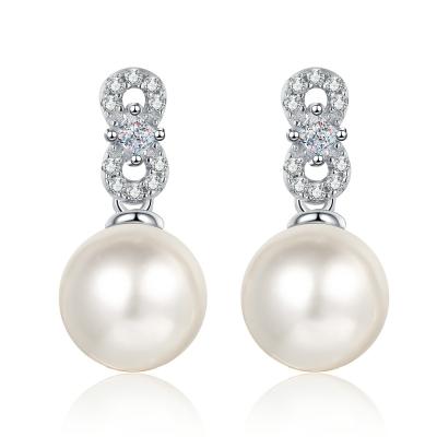 China Nickel-Free Lead-Free Fine Jewelry Ladies Real Natural Pearl S925 Sterling Silver Wedding Stud Earrings for sale