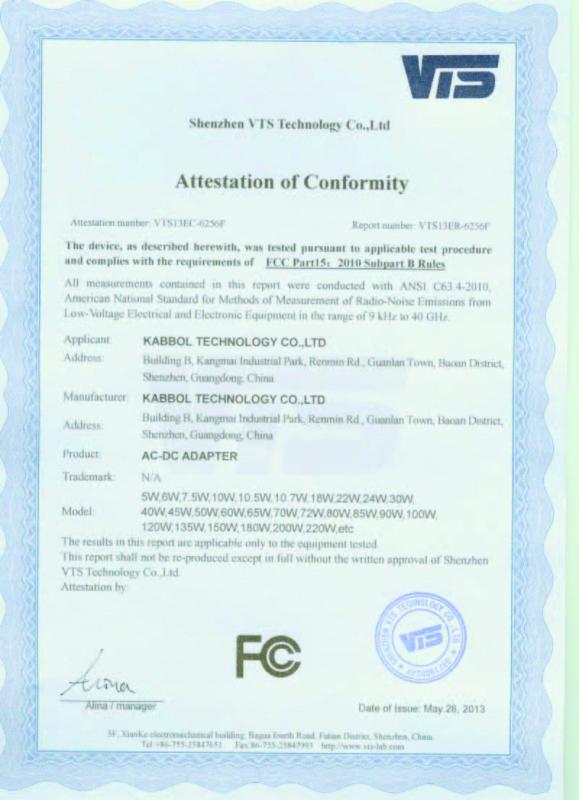 FCC - Shenzhen Kabbol Technology Co., Ltd.