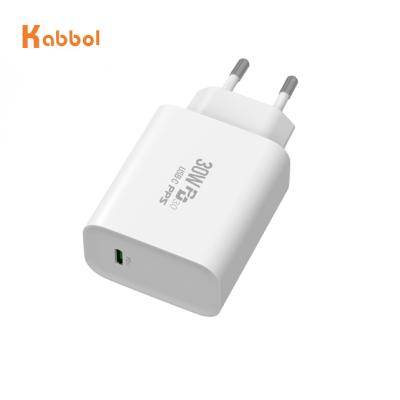 China LAPTOP EU Plug EU Plug PD Charger Type C Fast Charging PD Wall Charger 30W Adapter For Laptop And Phone for sale