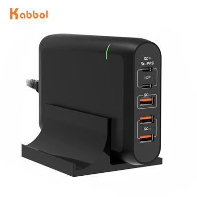 China Tablet 4 Ports 100W USB-C PD QC3.0 Charger PD Multi Ports Smart Mobile Phone Laptop Fast Charger for sale