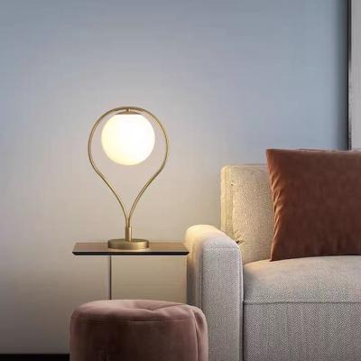 China Nordic Modern Home Decor Light Study Desk Light Bulbs Glass Ball Table Lamp G9 Bulbs Nordic Table Light for sale