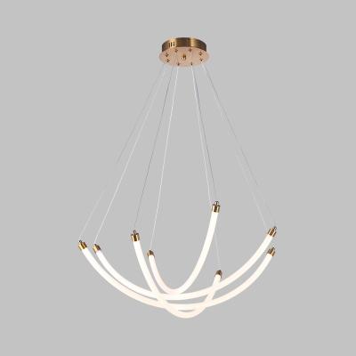 China Modern Hot Sale Modern Led Chandelier Lights And Chandeliers Modern Gold Glass Led Light From Northern Europe for sale