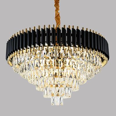 China Modern Luxury Crystal Chandelier Light For Living Room Crystal Lamp Drawing Room Bedchamber Pendant Light for sale