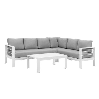 China Wholesale Modern Stylish Hot Sale Aluminum Luxury Garden Sofa Bar Furniture Metal Outdoor Sectional Set for sale