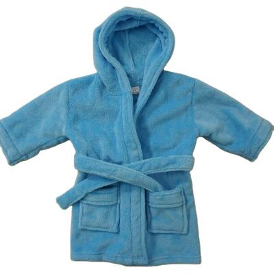 China Breathable Coral Fleece Dressing Gown Flannel Kids Bathrobe for sale