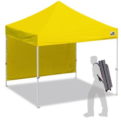 China Outdoor Eurmax Polyester Festival Event Vendor Craft Exhibition Canopy Instant Tailgate Shelter with 1 Removable Sunwall Roll Bag and Backpack for sale