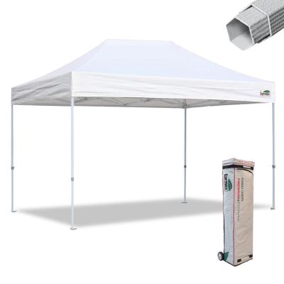 China Eurmax Premium 10x15 Polyester Pop Up Commercial Canopy Hexagon Pop Up Awnings Shelter Bonus Roll Bags for sale