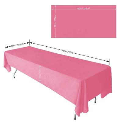 China Square Waterproof Tablecloth 70x126 Inch Solid Color Waterproof and Wrinkle Resistant Washable Dining Rectangle Tablecloth for sale