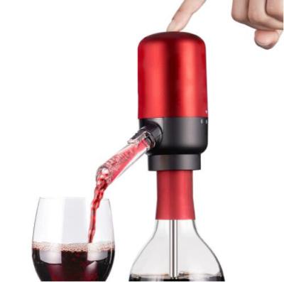 China Portable Professional Red Automatic Smart Wine Dispenser Pump Electric Wine Decanter Aerator Pourer for sale