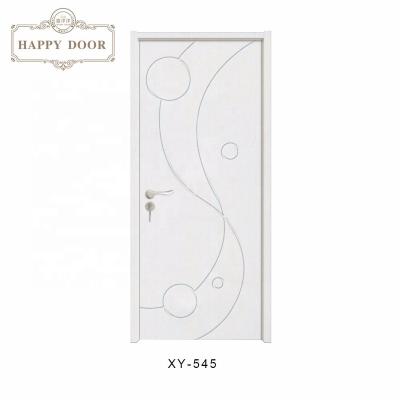 China Swing Cheap White Wooden Internal Door 6 Panel Interior Door MDF Apartment Door Entry Doors for sale