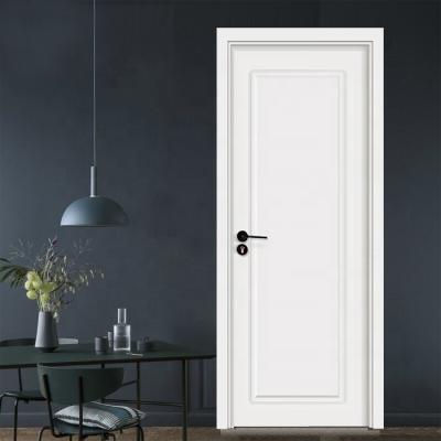 China Modern White Wooden Interior Flush Door MDF Door Modern White Wood Interior Door Flush Door PVC Door Bath Door Room WPC Door Wood Door for sale