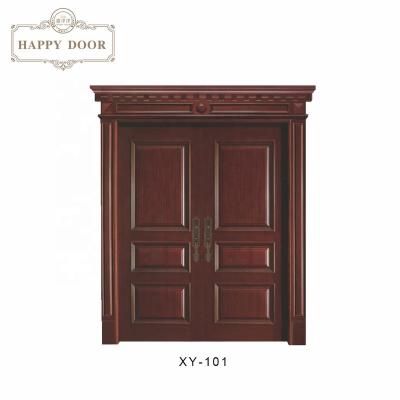 China Rustic Indian wooden doors lobby front door, steel door for sale