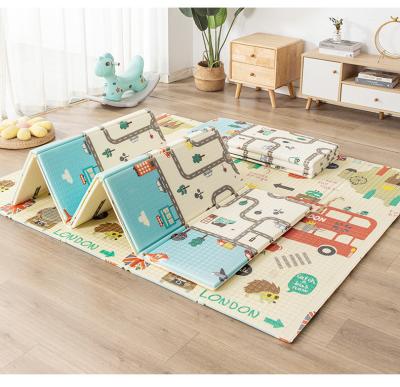 China Indoor Crawling Mat Folding Mat Soft Children's Play Prevention XPE Autumn Baby Toy Cushion 2023 for sale