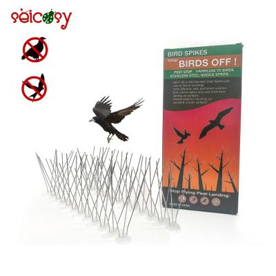 China Durable High Quality Durable Practical Use Stainless Steel Bird Nails Outdoor Bird Spikes Pest Control Bird Traps 304 for sale